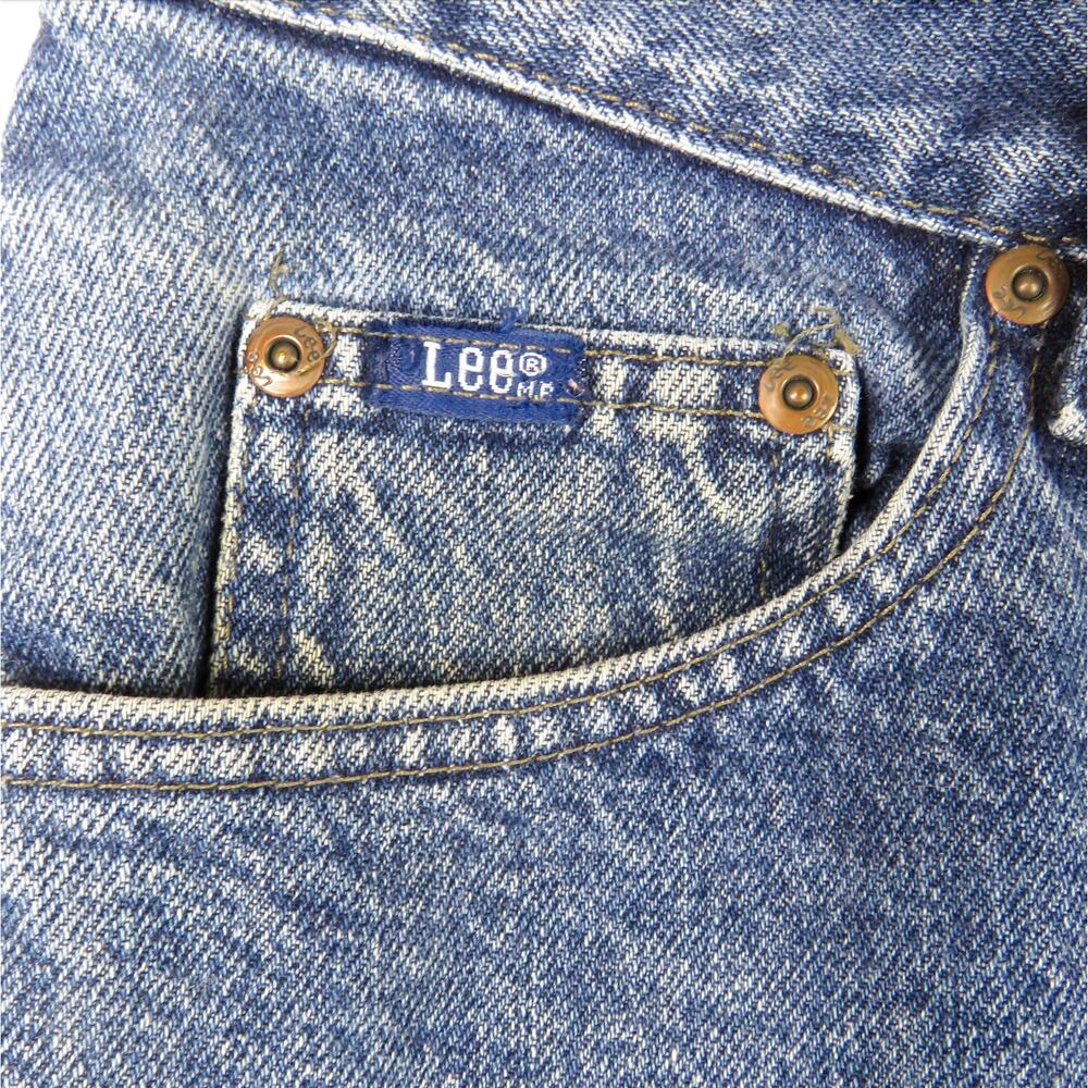 1990s Vintage Lee High Rise Straight Leg Mom Jeans 28" Back Yoke Mom Jeans - Picture 5 of 7